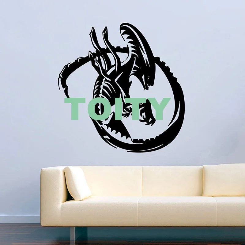 H58cm x W57cm 29 дизайнов, Инопланетянин, наклейка на стену, 1979, фильм, Xenomorph, плакат, виниловая наклейка, для дома, детской комнаты, декор интерьера, в общежитии, студия, художественная Фреска - Цвет: H58cm x W57cm