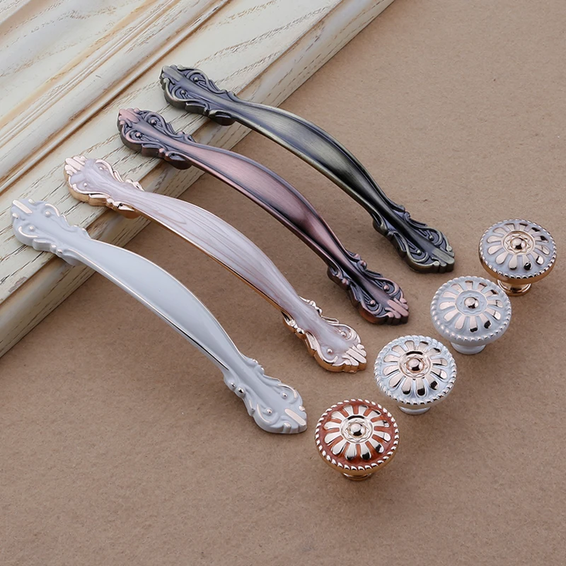 2078 светильник роскошная ручка для шкафа кнопка европейский стиль шкаф ручки дверцы ящика кухонная мебель