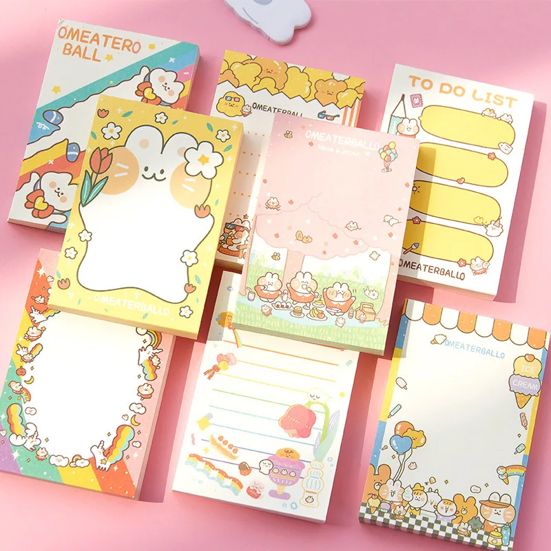 Корейский мультяшный Медведь Кролик записная книжка Kawaii Примечание милые
