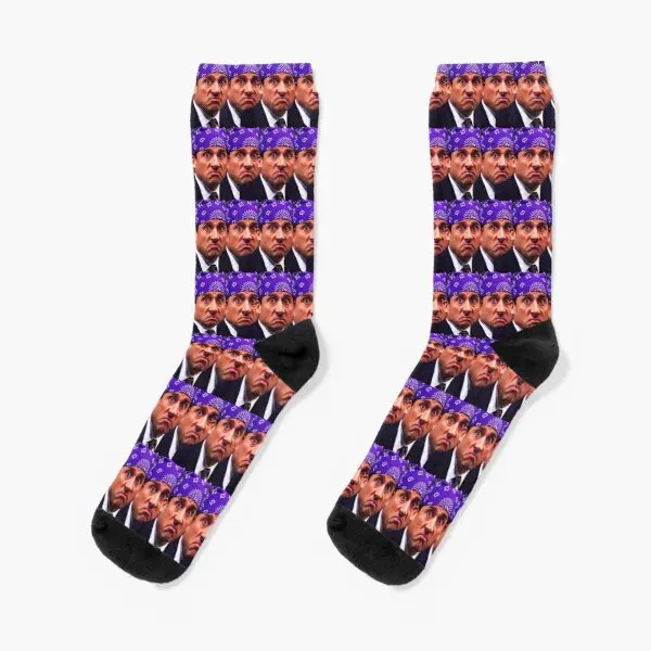 

Prison Mike Funny Office Michael Scott R Crew Socks Black Women Mens Knee High Best Ankle