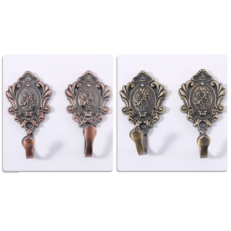 

Vintage Style Wall Hanging Coat Hooks Metal Curtain Tieback Holders Decorative Curtain Tiebacks Hooks 2Pcs F2