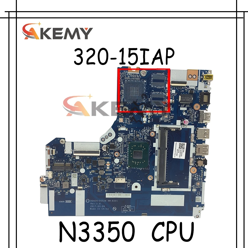 

Материнская плата для ноутбука LENOVO Ideapad 320-15IAP N3350, материнская плата NM-B301 5B20P20644 DDR3