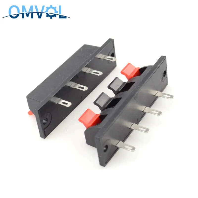 5 шт. однорядные 4 контактные позиционные разъемы для колонок|Терминалы| |