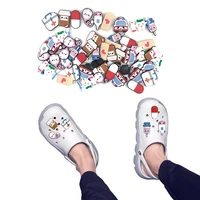 50pcslot medical supply stethoscope syringe pill shoes decoration accessories shoe charms ornaments fit bracelet kids gift