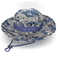 hot sell outdoor fisherman hat recreational jungle round brimmed hat hiking fishing bonny hat camouflage color
