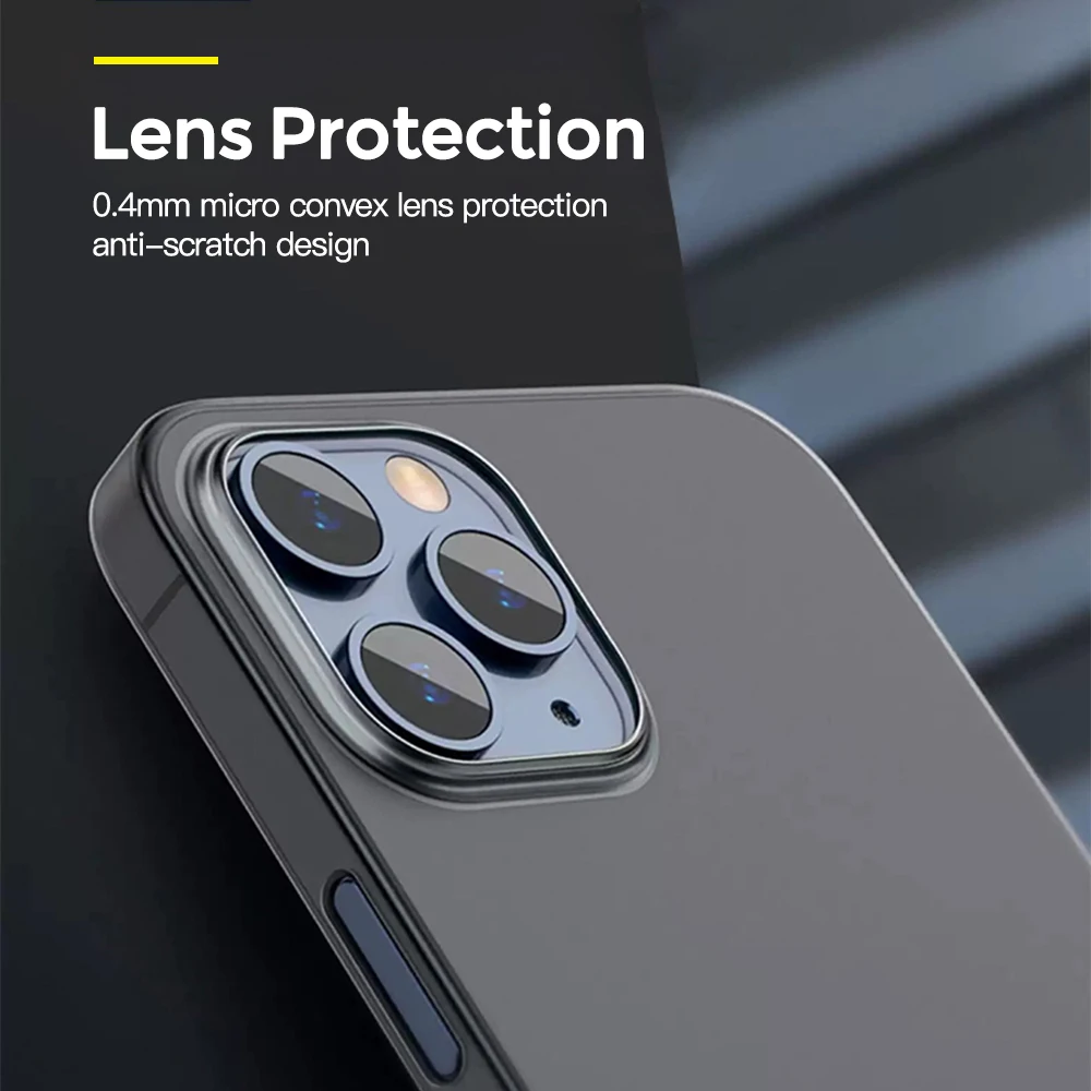 

YKZ Luxury Phone Case For iPhone 12 Pro Max Cases Ultra Thin Transparent Back Slim Full Cover For iPhone 11 XS MAX XR X 7 8 Plus