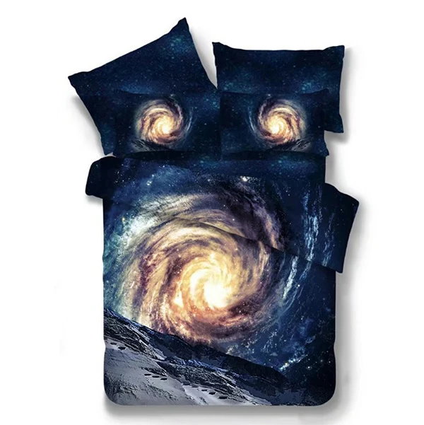 As Photo 16 Galaxy 3D узор творческие детские Студенческие 2/3/4 шт. Постельное белье хлопковое постельное белье высокое качество один полный queen Размеры пододеяльник - Цвет: As Photo 16