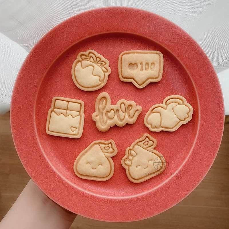 

Набор для печенья, мини-форма для печенья на День святого Валентина, мультяшная форма для печенья, 17 стилей, форма для выпечки в виде Розы, цв...