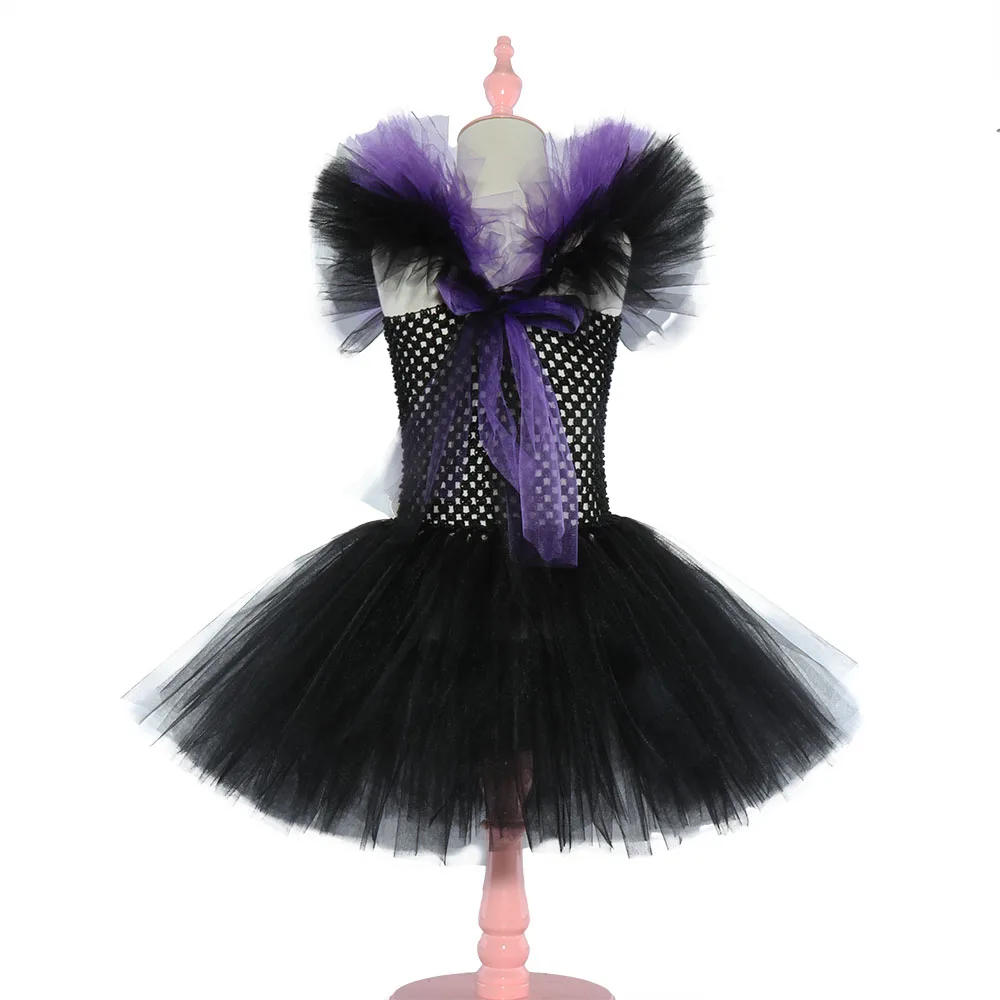 

Couture Maleficent Costume Tutu Dress for Girls Halloween Costume Evil Queen Baby Kids Party Dresses Children Cosplay Costume