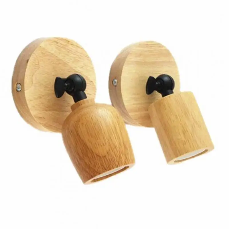 Wood Bedroom Modern Loft Wall Lights For Home Minimalist Bedside Lamp Indoor Lighting Industrial Style E27 | Лампы и освещение