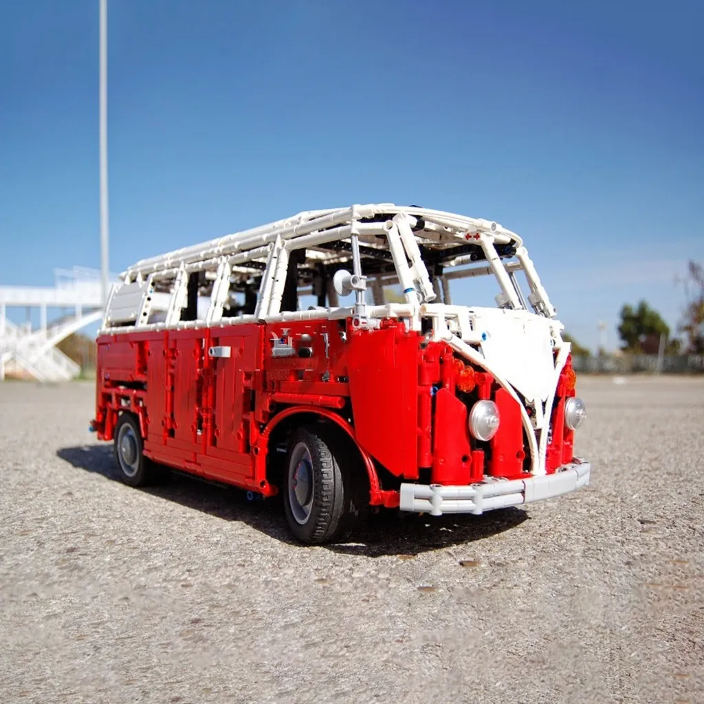 

Детский конструктор серии T1 bus RC в сборе, креативный строительный блок, кирпичная модель автомобиля для мальчиков, образовательный подарок