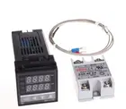 1 шт. цифровой PID регулятор температуры Термостат REX-C100 + Макс. 40A SSR реле diy Электроника