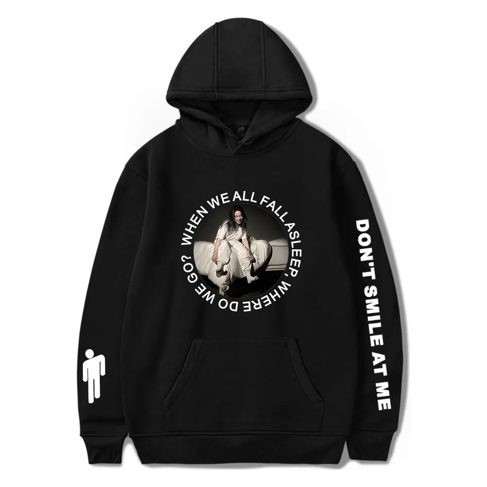 Billie Eilish модная Толстовка с принтом женская/Мужская Спортивная толстовка