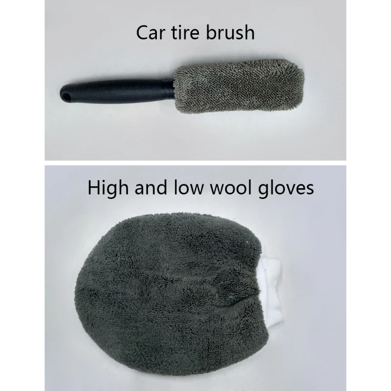 

9Pcs Car Cleaning and Detailing Kit Car Cleaning Wash Tools, Wash Mitt and Cloth, Wheel Brush, Washing Sponge, Wax Pads