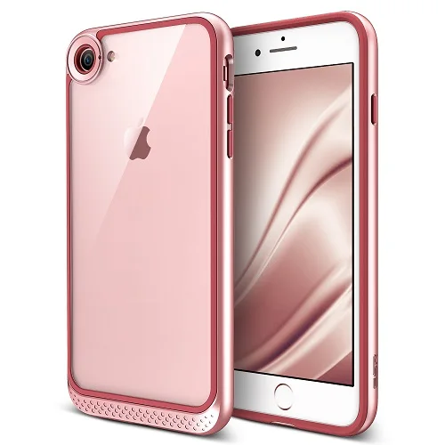 Rose Gold Чехол ESR для iPhone X, сверхпрочный двухслойный Твердый чехол с бамперной рамкой, Прозрачная Жесткая задняя крышка для iPhone 7, 8 Plus, Coque Fundas - Цвет: Rose Gold