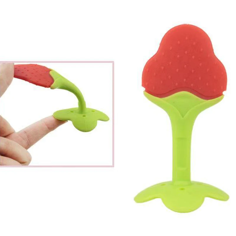 Mordedor de silicona para beb&eacute;, palo Molar de fruta, cuidado Dental para beb&eacute;, 1 ud.-1