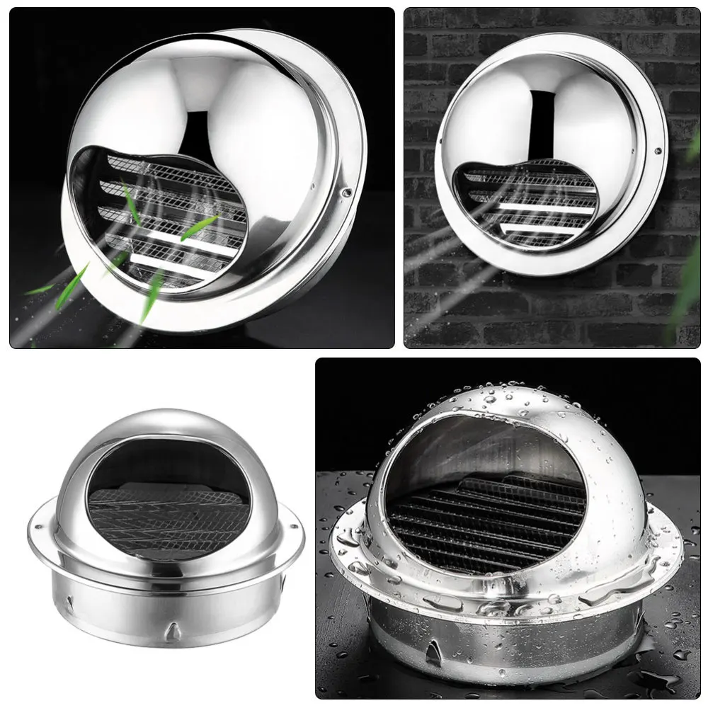 

1pc Practical Air Vent Range Hood Exhaust Cover Ventilation Grill (Silver)