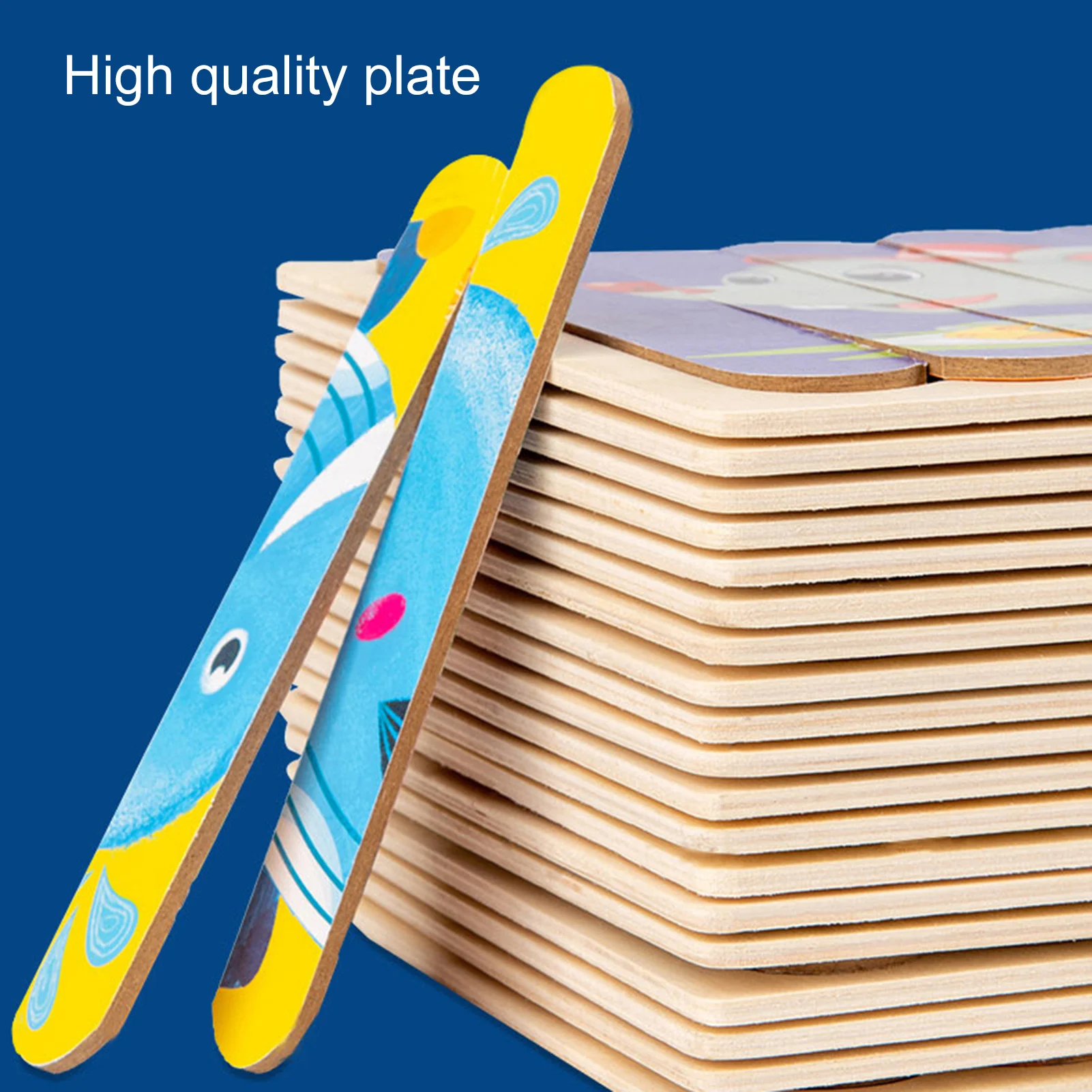 

New Wooden Double-sided Puzzles Creativity Strip Shape 3D Puzzle Telling Stories Stacking Jigsaw Kids Educational Learning Toys