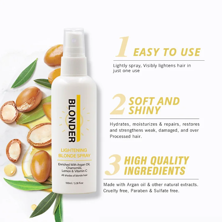 

100mL Temperature change cream color change spray hair dye to lighten all hair color Hair Lightener spary