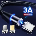 Магнитный зарядный кабель Micro USB Type-C для Huawei, Samsung, Xiaomi, планшетов на Android, Магнитный зарядный кабель, шнур, 1 м провод