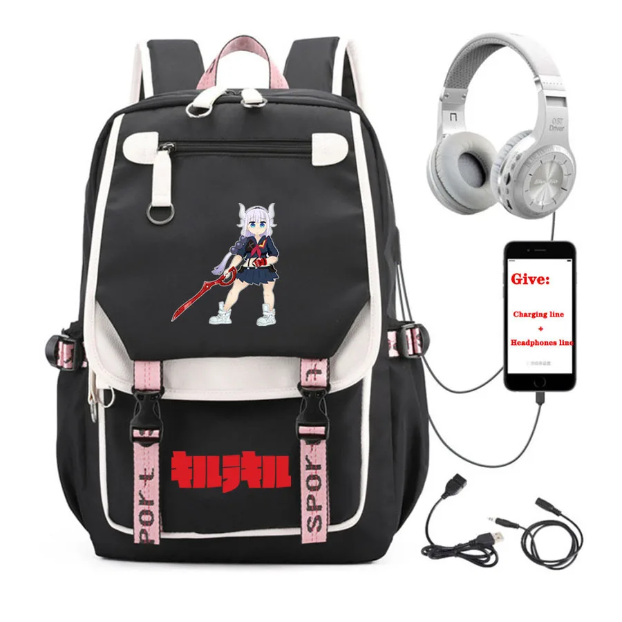 

anime Akame ga KILL! backpack Women men Travel Backpack student School book Bag USB Charging teenagers Laptop packsack