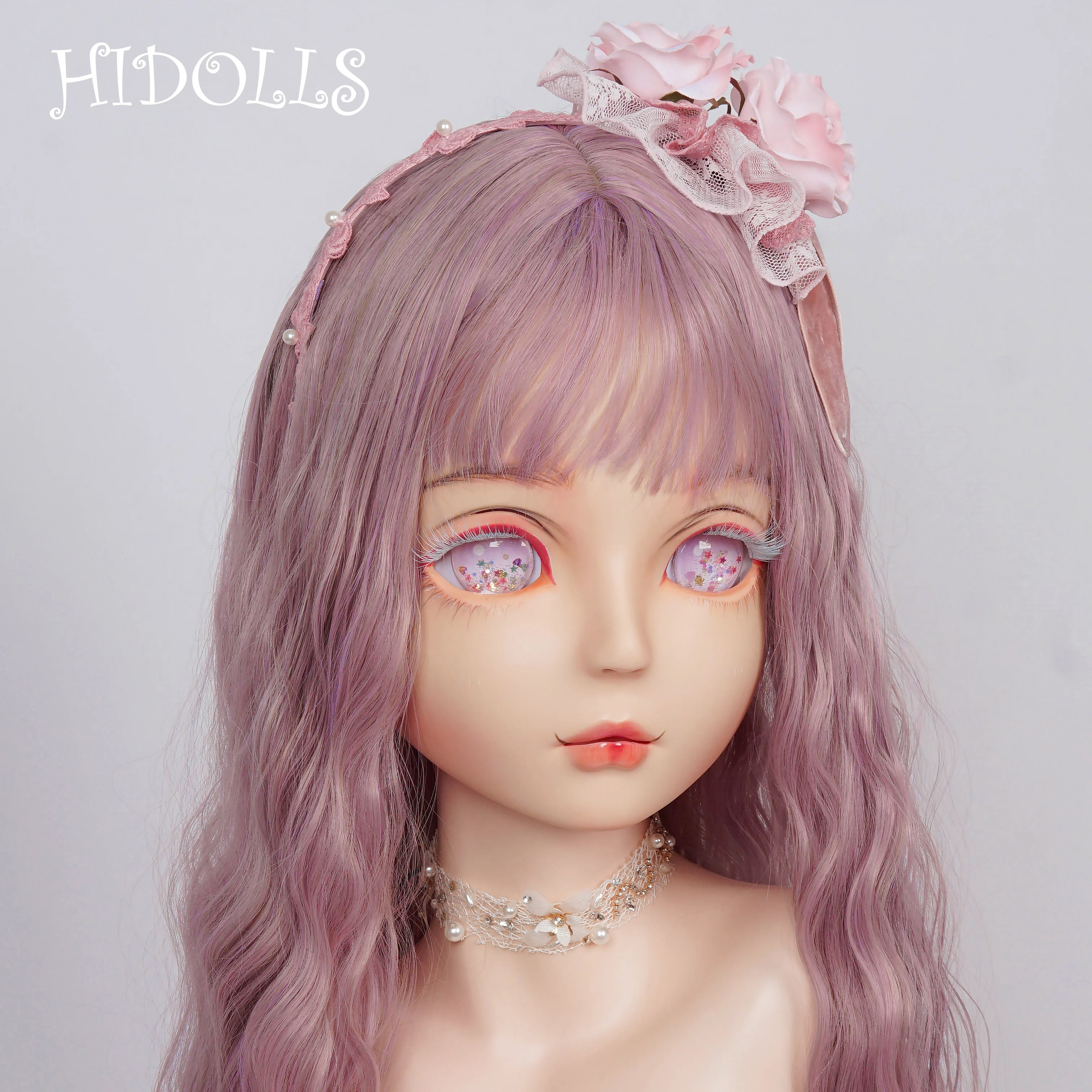 

(HIDOLLS 30) пользовательские девушки кремнезема смолы половина головы Косплей Аниме ролевые игры BJD кигуруми маски кукла Трансвестит маска
