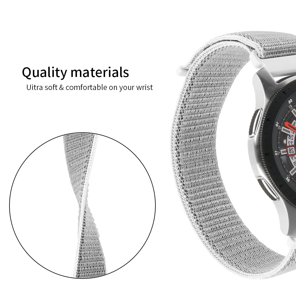 Gear s3 Frontier ремешок для samsung galaxy watch 46 мм 22 мм ремешок для часов спортивный тканый нейлоновый холщовый ремешок для часов huawei watch gt ремешок