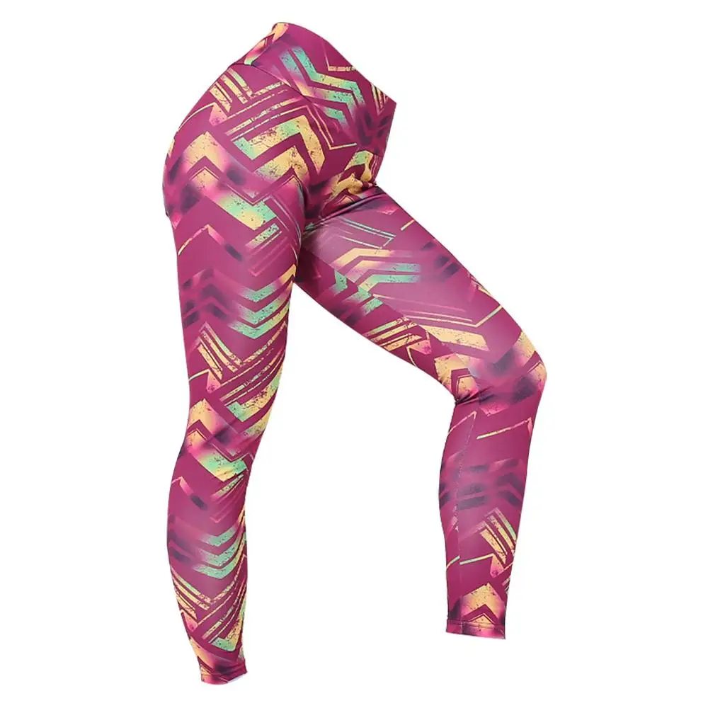 Эластичные женские штаны для йоги с 3D графическим принтом спортивные эластичные