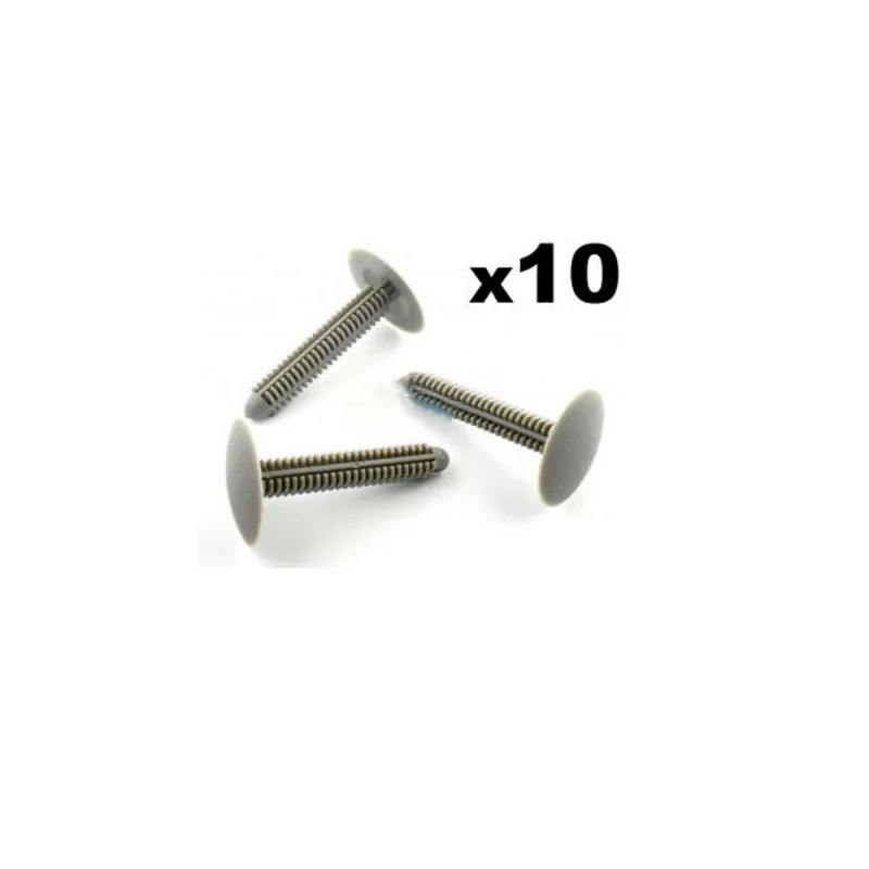 

10x For Range Rover P38 Front Seat Base Fir Tree Fastener Clips- Grey & Long stem