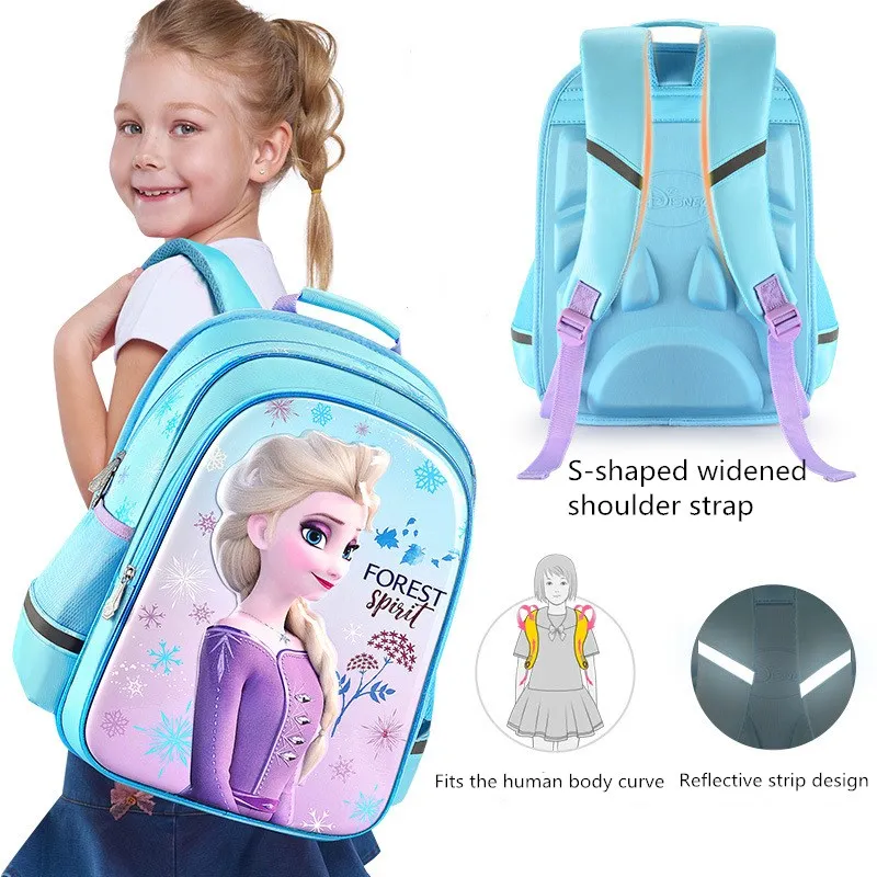 Детский Школьный рюкзак Disney Frozen Elsa olaf мультяшный для девочек милые детские ранцы