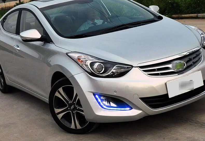 

2pcs 3 Functions LED Daytime Running Lights fog lamp For Hyundai Elantra 2012-15
