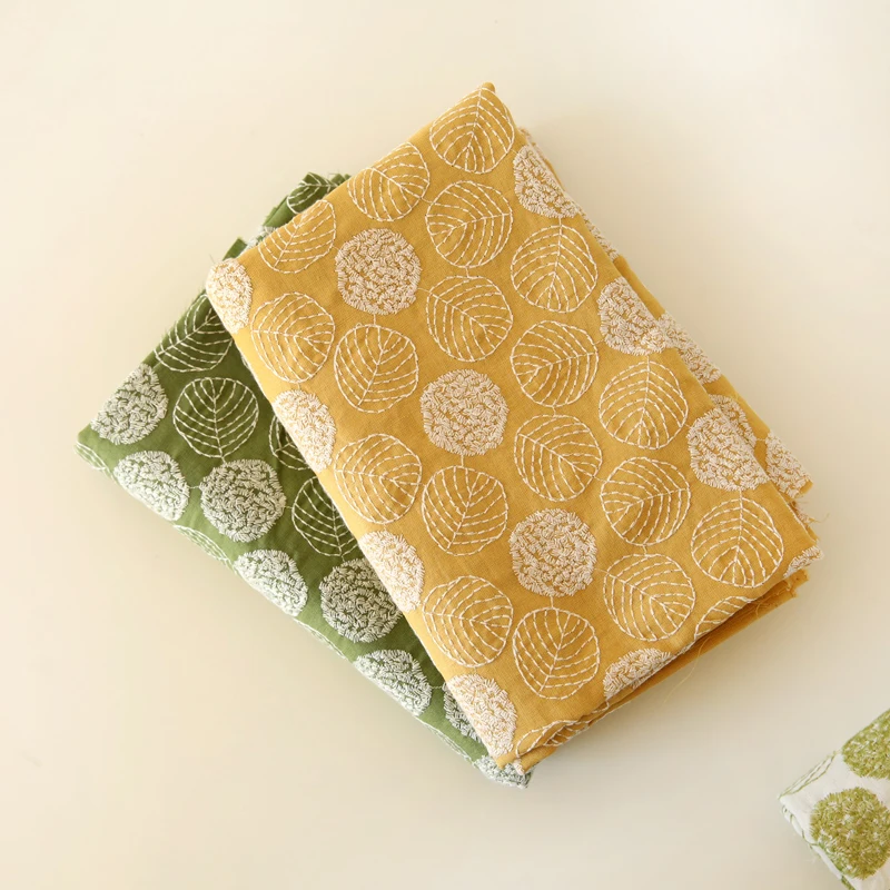 

0.5X1.38 Meter Embroidery Cotton Linen Fabric For Sewing Dress Cushions Home Decor Handmade DIY Bags Material New Design Fabrics