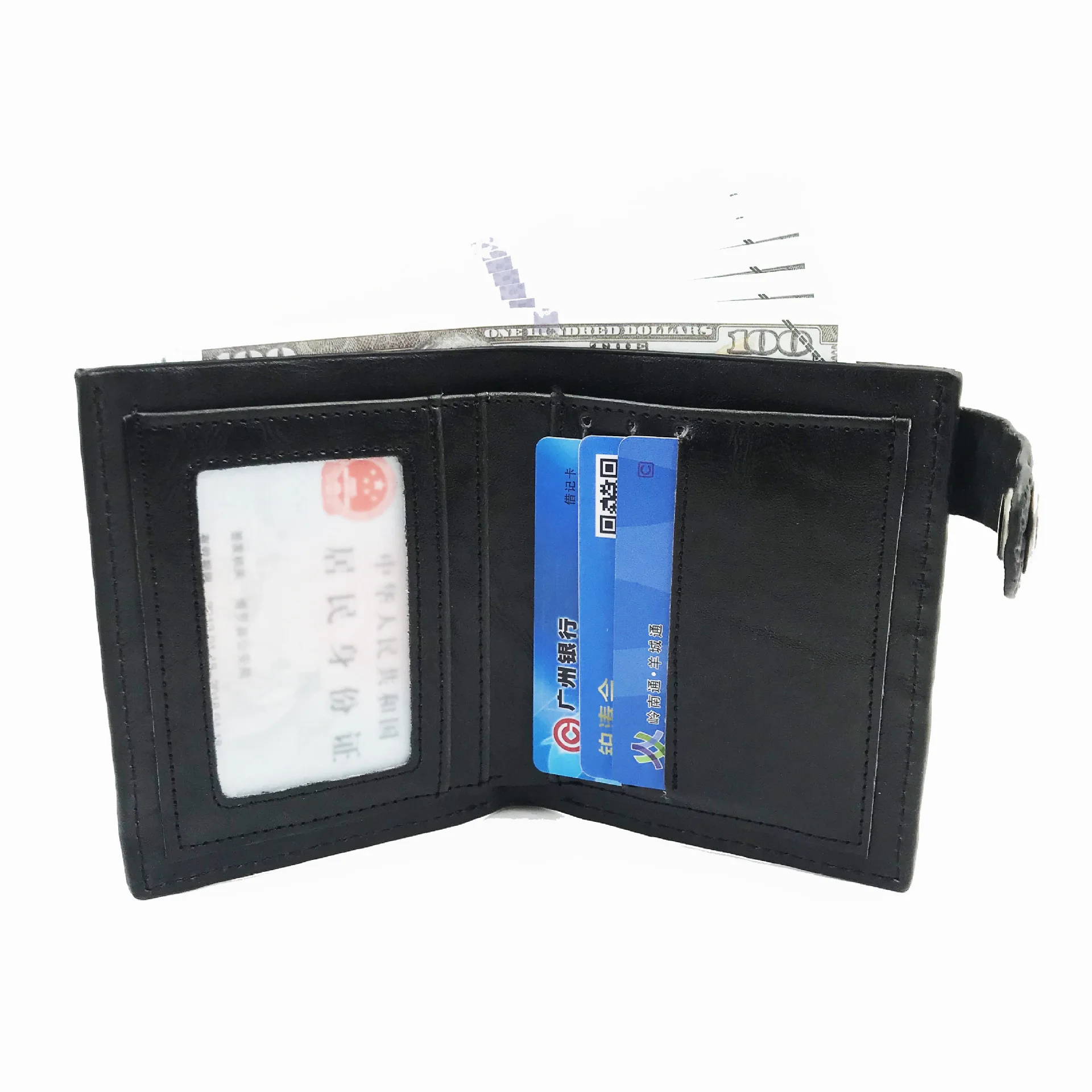 Man Purse Demon Skulls Death Locomotive Punk Rock Zipper Bills Short Clip Anti-theft Chain Wallet Both Men and Women | Багаж и сумки