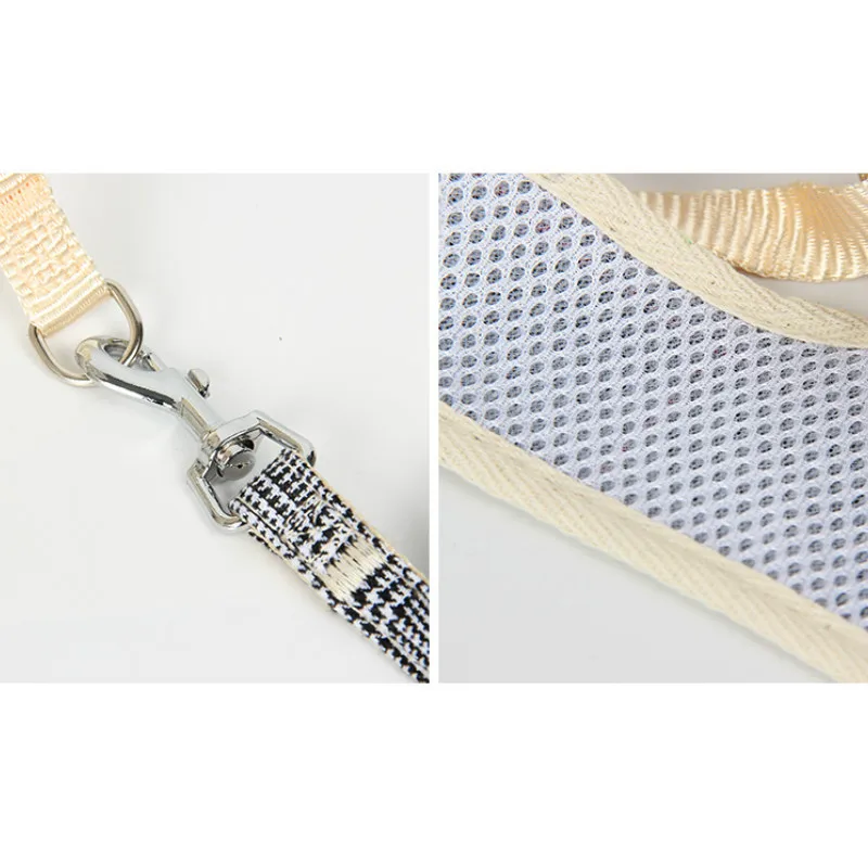 Шлейка поводок для собак хлопковая дышащая сетчатая регулируемая с регулировкой