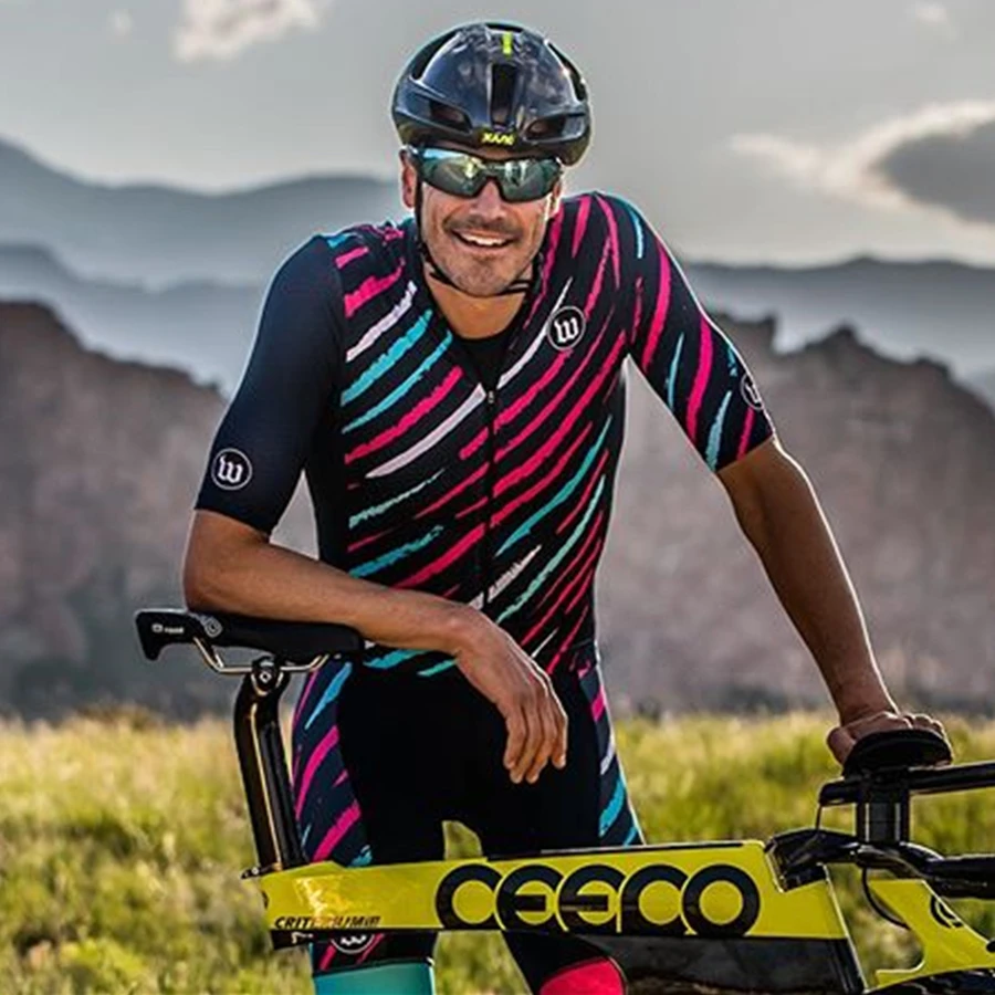 Золотой Wattieink открытый Трикотажный костюм для триатлона skinsuit Велоспорт мужской Велосипедный Спорт ciclismo Боди Набор всплеск Одежда MTB кожи костюм - Цвет: Золотой