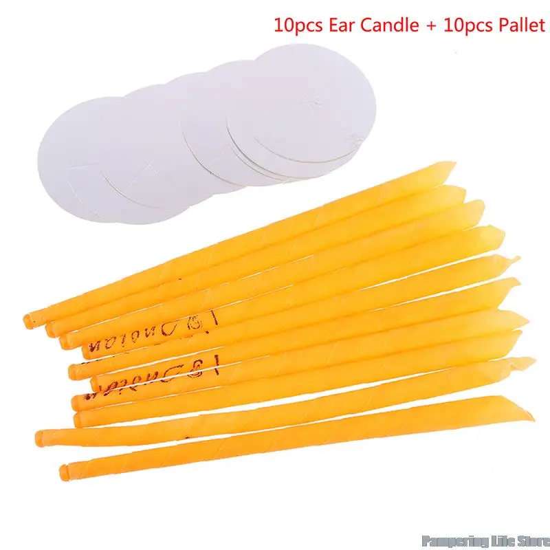 

10 PCS Scented Beeswax Candles Ear Candling Therapy Earwax Cleaning Cones Hollow Candle Wax Ear Kit
