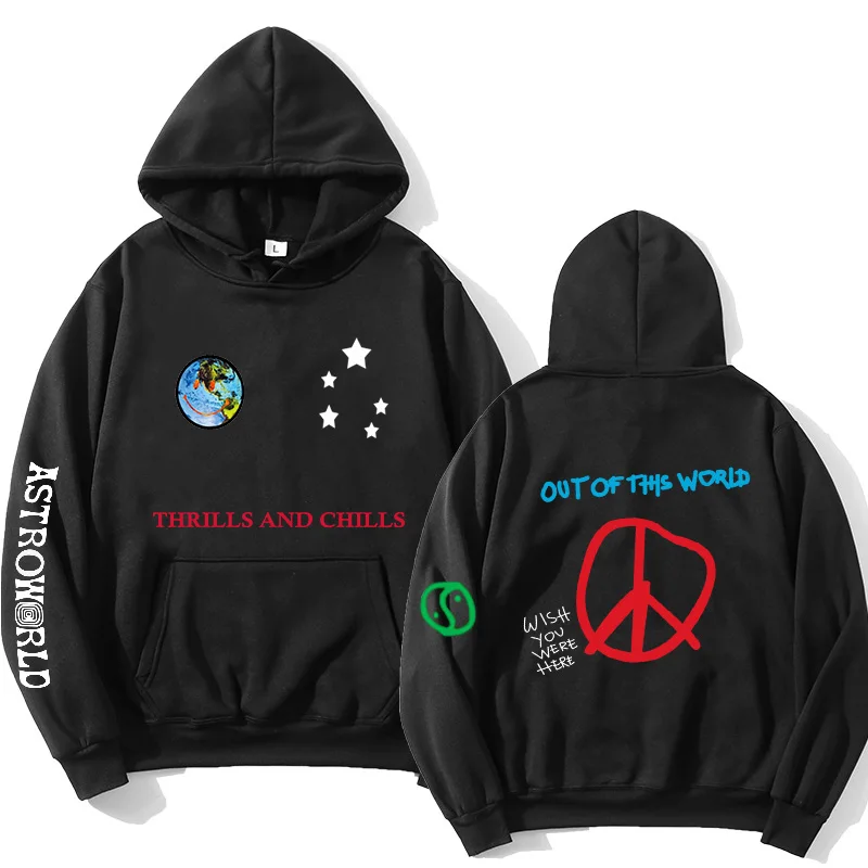 

ASTROWORLD World US Hiphop Star Travis Scott Astronaut Printed Tie-dye Men Print Hoodies Sweatshirt Men Hoody Hoodie Pullover