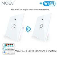 wifi 2 way wall touch sensor smart switch rf433 transmitter wall panel wireless remote control work with alexagoogle home