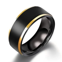 8mm titanium steel domineering mens ring european and american trendy hand jewelry couple ring jewelry