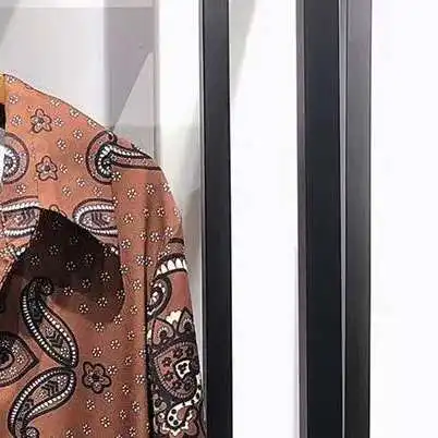 

Women Dress 2021 Fall Winter New Print Lapel Ladies Dress