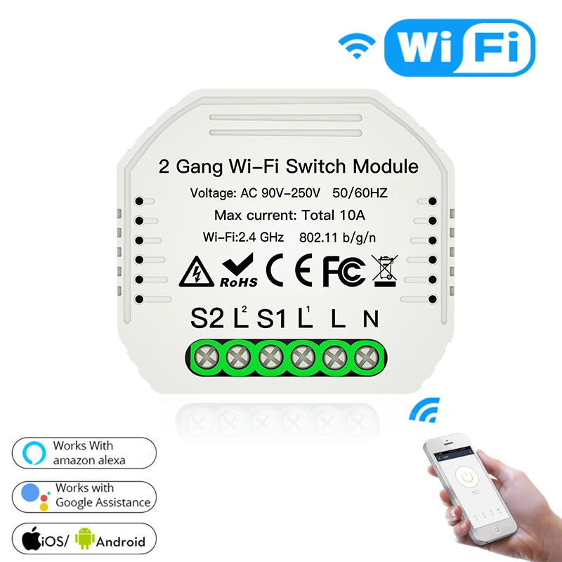 Модуль WIFI умный выключатель Умный домашний Amazon Alexa Echo Google Home Automation|Модули для