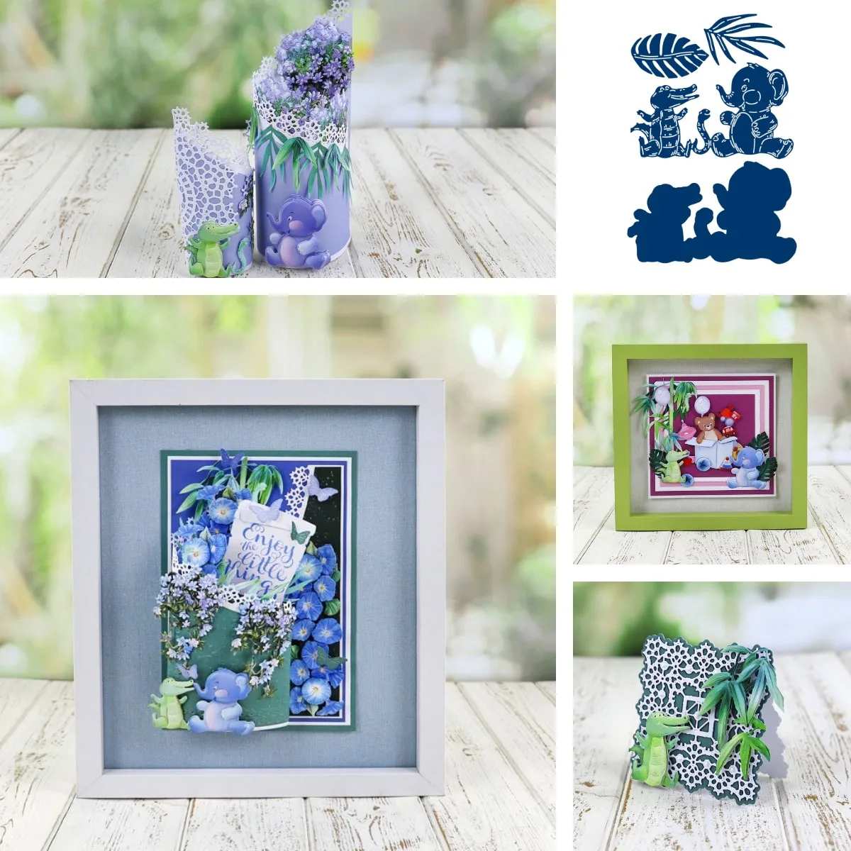 

Elephant Crocodile Die New Arrival 2021 Metal Cutting Die Scrapbooking DIY Decoration Craft Embossing Stencil Stansmallen Albums