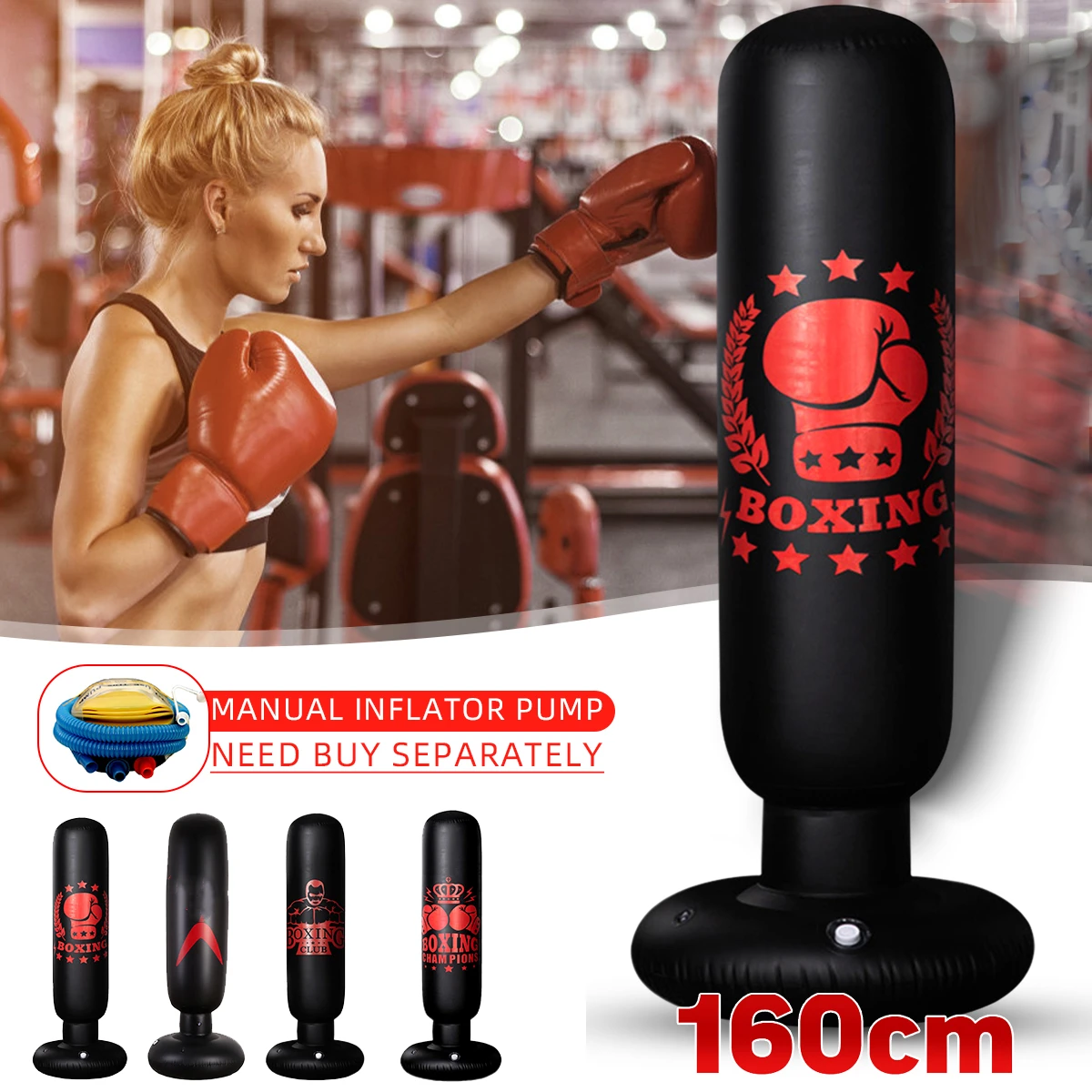 Боксерская груша для бокса Muay Thai надувной тумблер декомпрессии мешок песка детей