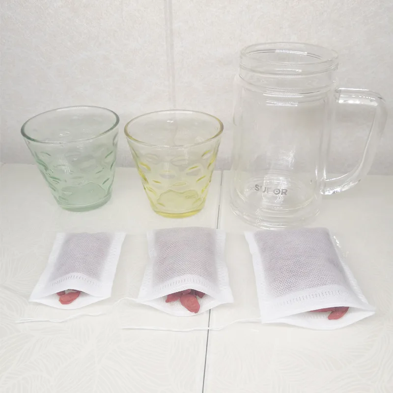 

100PCS Tea Bag Infuser With String Heal Seal 5.5 x 7CM Filter Paper Teabags Empty Tea Bags Non-Woven Teabag