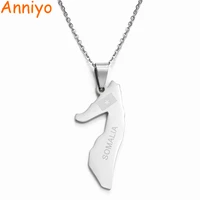 anniyo somalia map flag necklaces for womengirlsstainless stee jewelry soomaaliya pendant somali country maps 028121