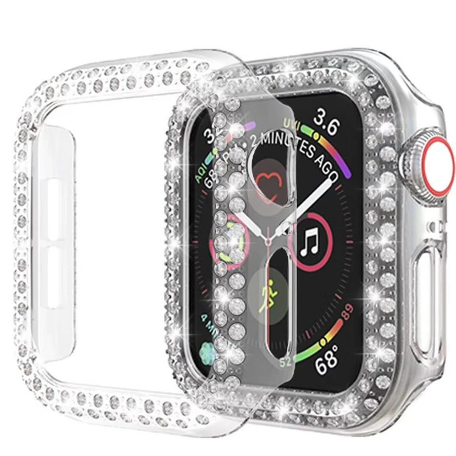 

Двухрядный чехол для телефона, защитный чехол для Apple Watch серии 6 SE 5 4 3 21 40 мм 44 мм