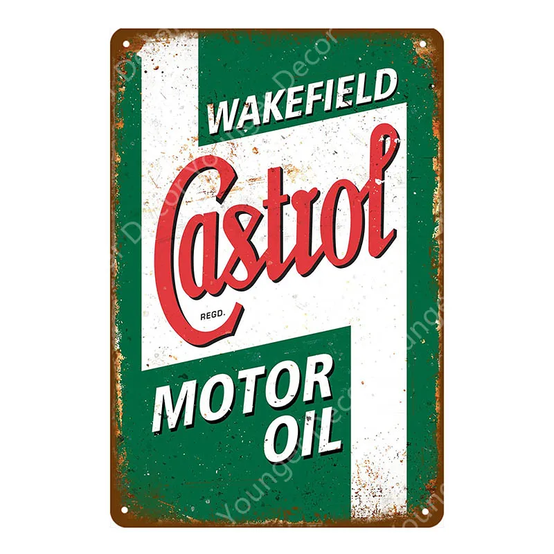 Gilmore бензиновый Декор Esso Castrol Texaco Rocket Motor Oil винтажный металлический постер для паба бара гаража табличка Ретро жестяная вывеска YI-089 - Цвет: YD2613EI
