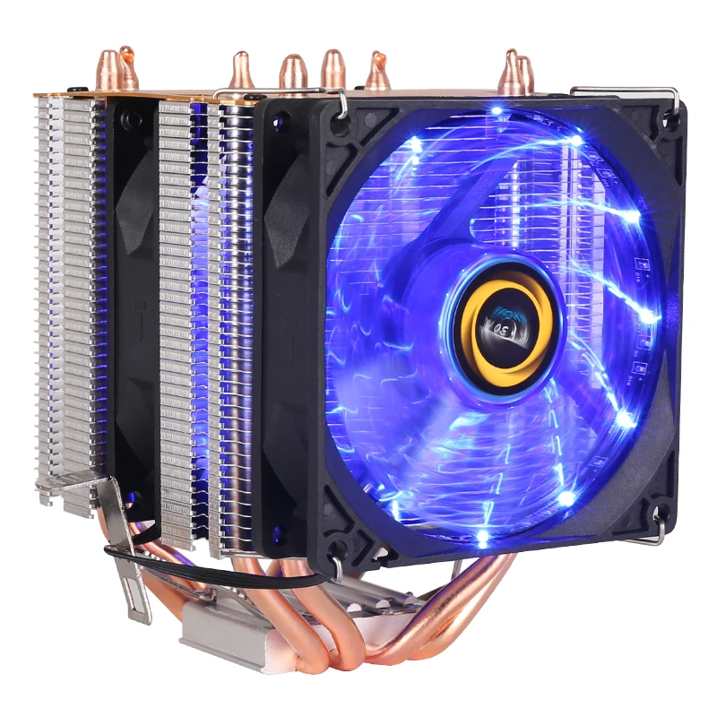 

ooler de Alta qualidade 4 heat-pipes dual-torre de resfriamento 9 centímetros RGB apoio dos fãs fãs 3PIN ventilador CPU para I
