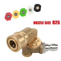 high pressure washer rotary joint nozzle 180 degrees rotation 5 angles 4500psi stainless steel brass quick connector