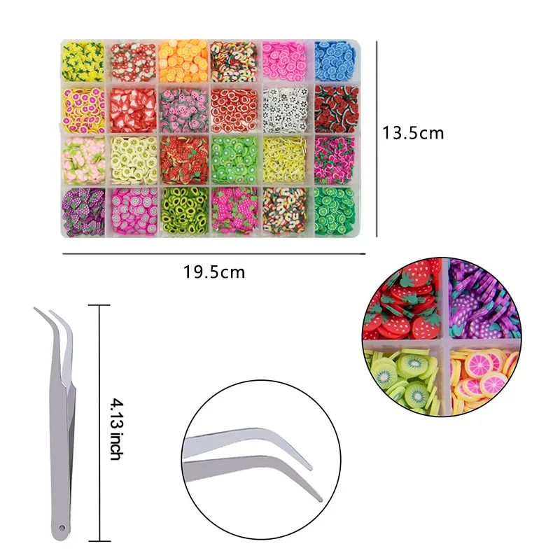 

16800 шт./коркор. фруктовые Ломтики для ногтевого дизайна, 3D полимерные ломтики, ломтики для ногтей, фруктовые слаймы для дизайна ногтей, сдела...